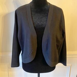 NWT Nina Leonard Open Front Cropped Cardigan